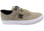 DC Shoes Mens Comfortable Teknic Leather Lace Up Shoes Tan Gum