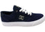 DC Shoes Mens Comfortable Teknic Leather Lace Up Shoes Navy Blue