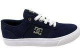 DC Shoes Mens Comfortable Teknic Leather Lace Up Shoes Navy Blue