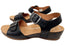 Scholl Orthaheel Jacinta Womens Comfortable Leather Wedge Sandals