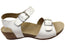 Scholl Orthaheel Jacinta Womens Comfortable Leather Wedge Sandals