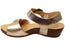 Scholl Orthaheel Jacinta Womens Comfortable Leather Wedge Sandals