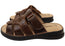 Woodlands Hoyt Mens Comfortable Leather Slides Sandals