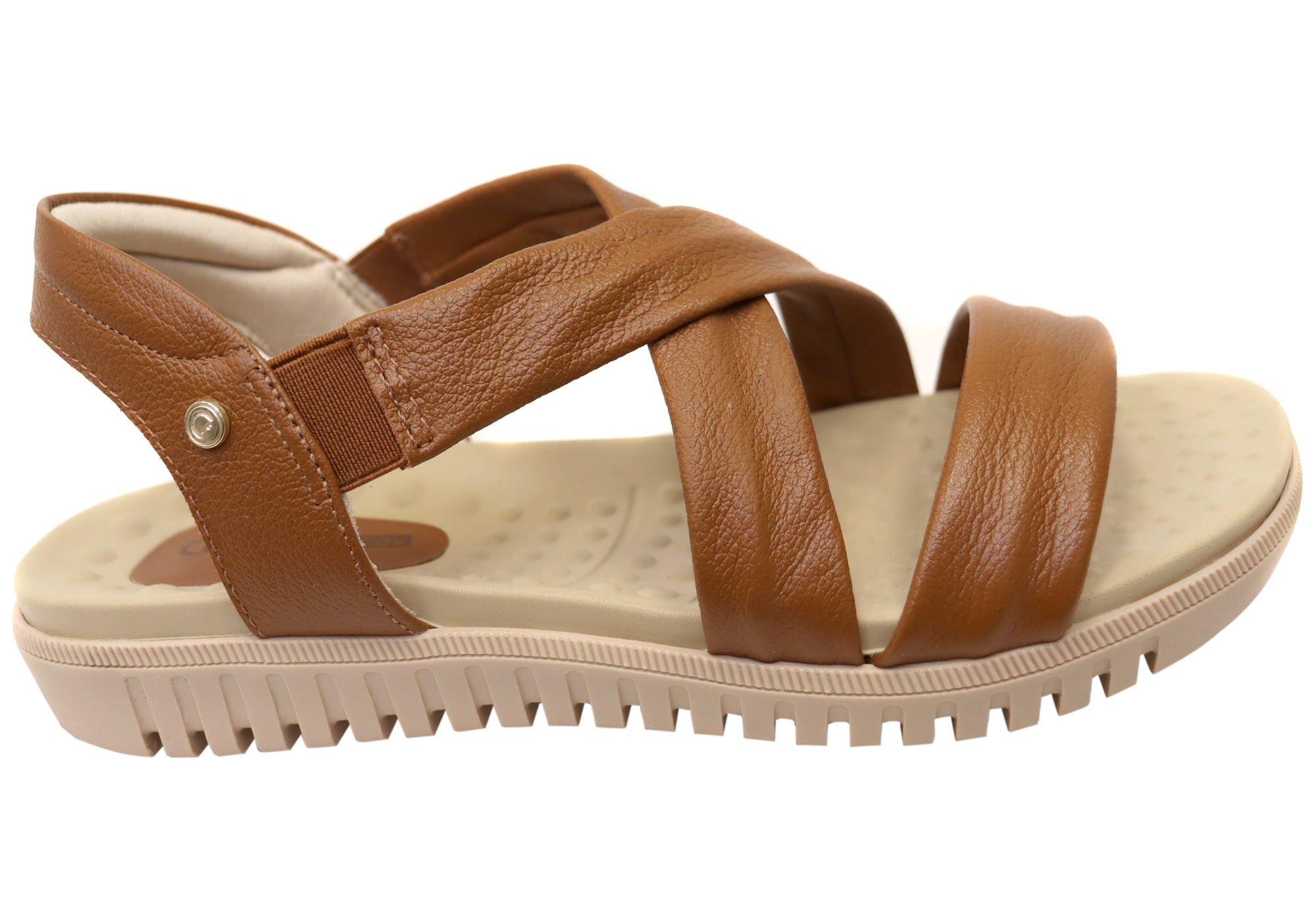Comfortflex Posey Womens Leather Sandals With Comfortable Footbed