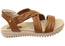 Comfortflex Posey Womens Leather Sandals With Comfortable Footbed