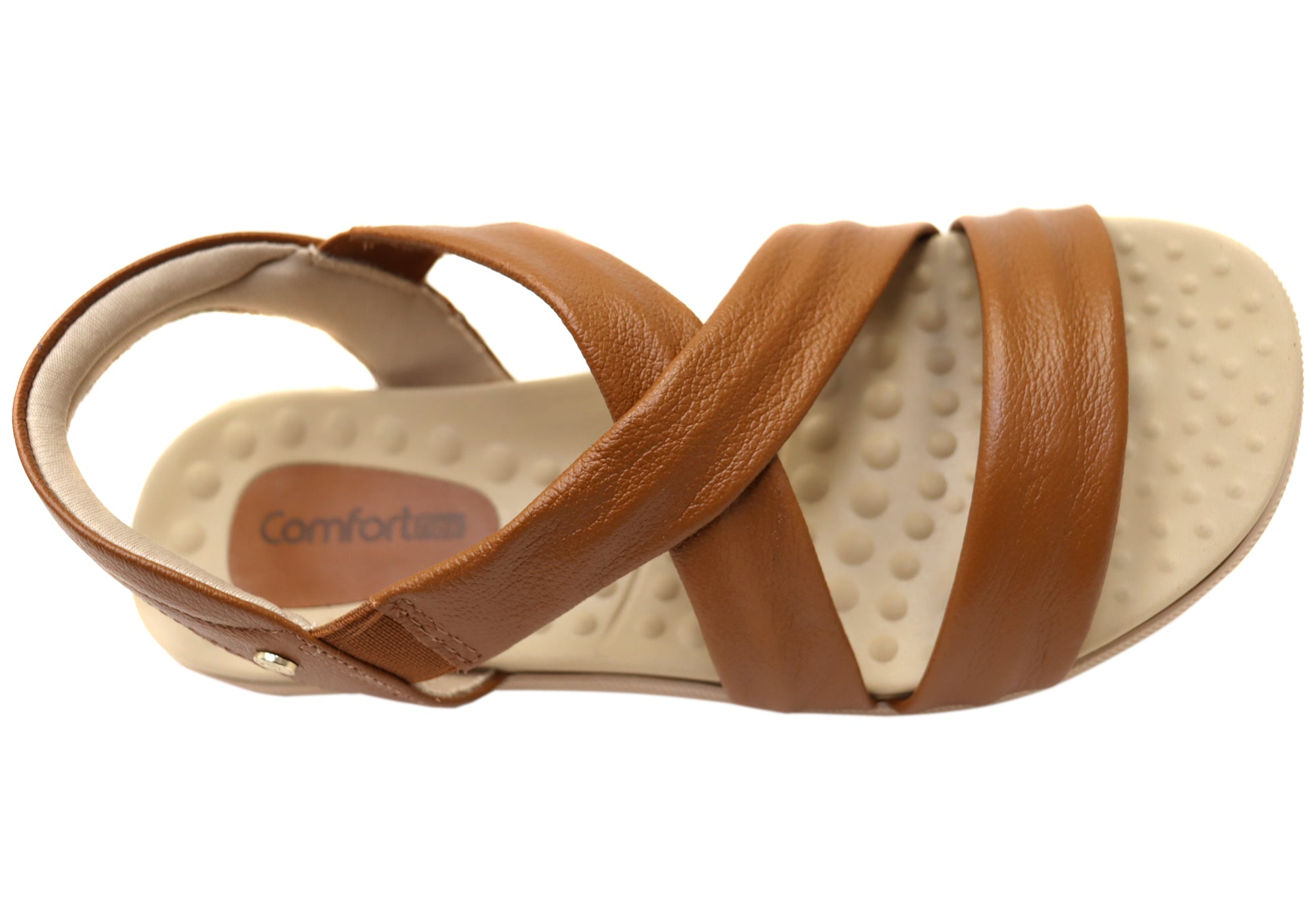 Comfortflex Posey Womens Leather Sandals With Comfortable Footbed