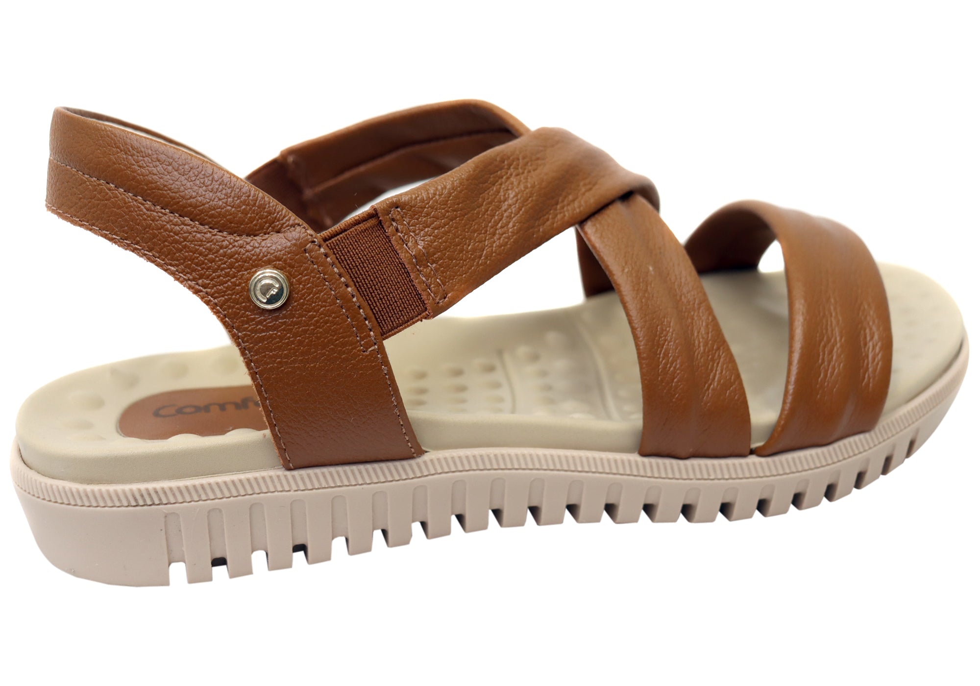 Comfortflex Posey Womens Leather Sandals With Comfortable Footbed