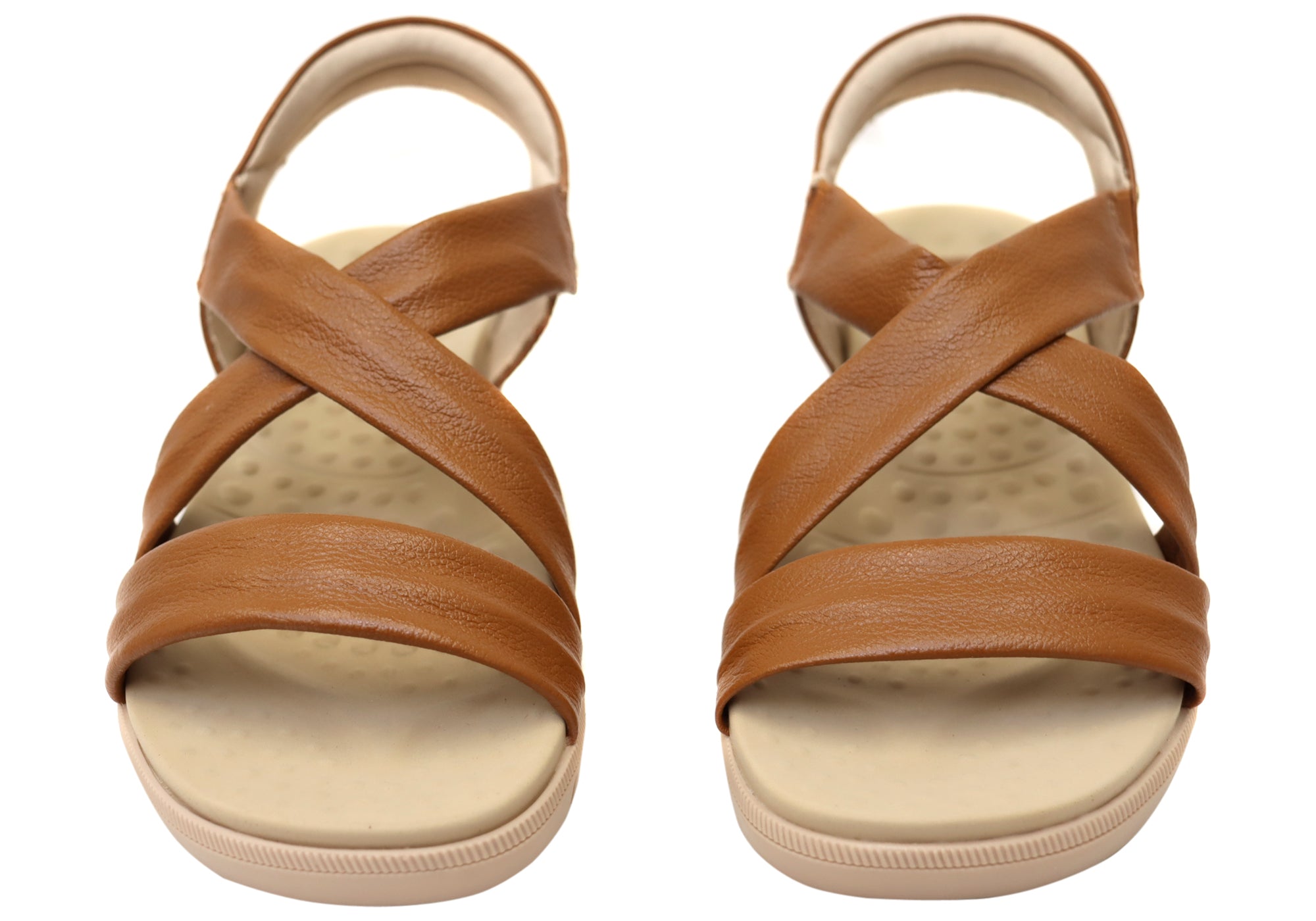 Comfortflex Posey Womens Leather Sandals With Comfortable Footbed