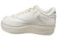 Reebok Club C Extra Womens Leather Comfortable Platform Sneakers