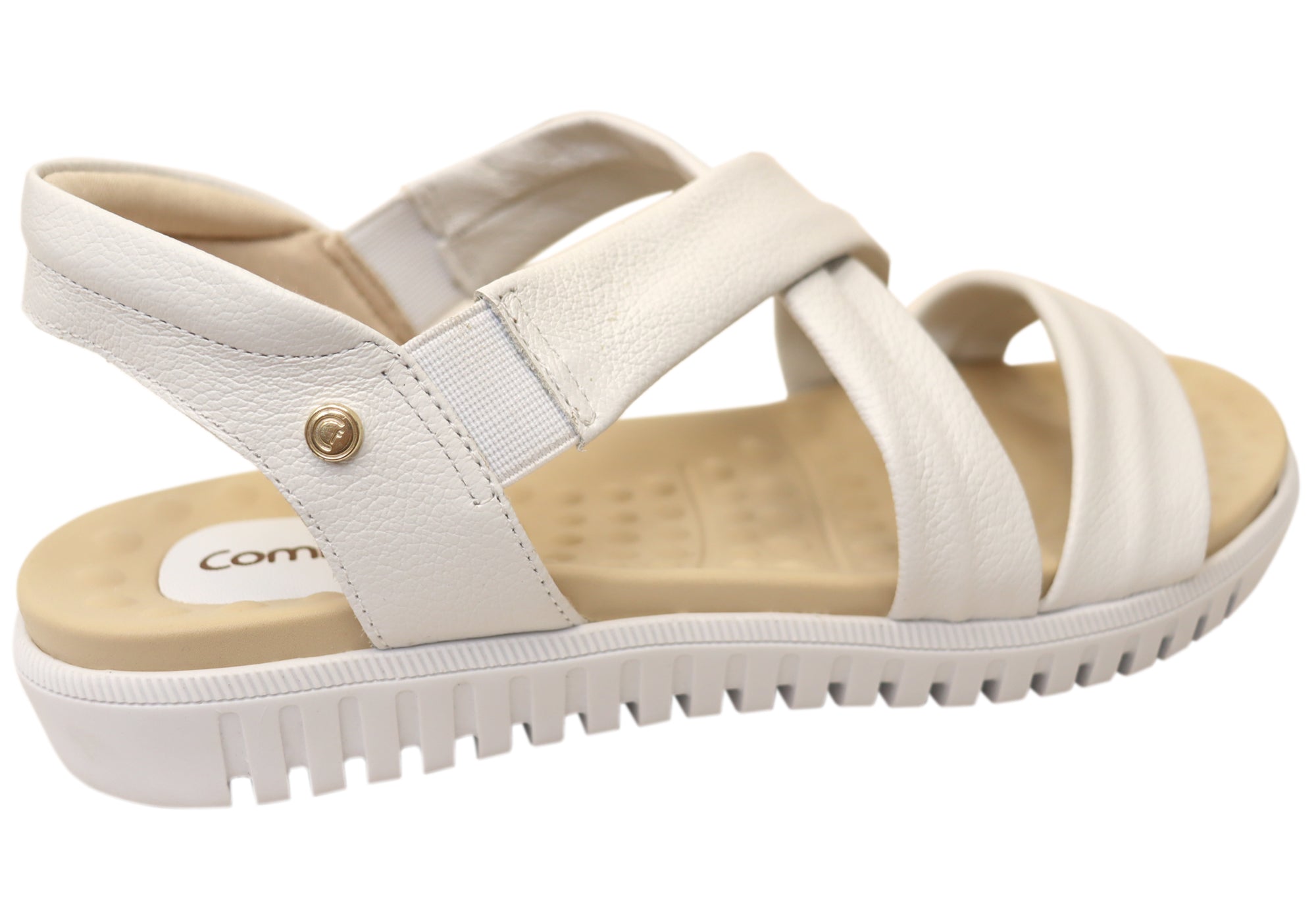 Comfortflex Posey Womens Leather Sandals With Comfortable Footbed