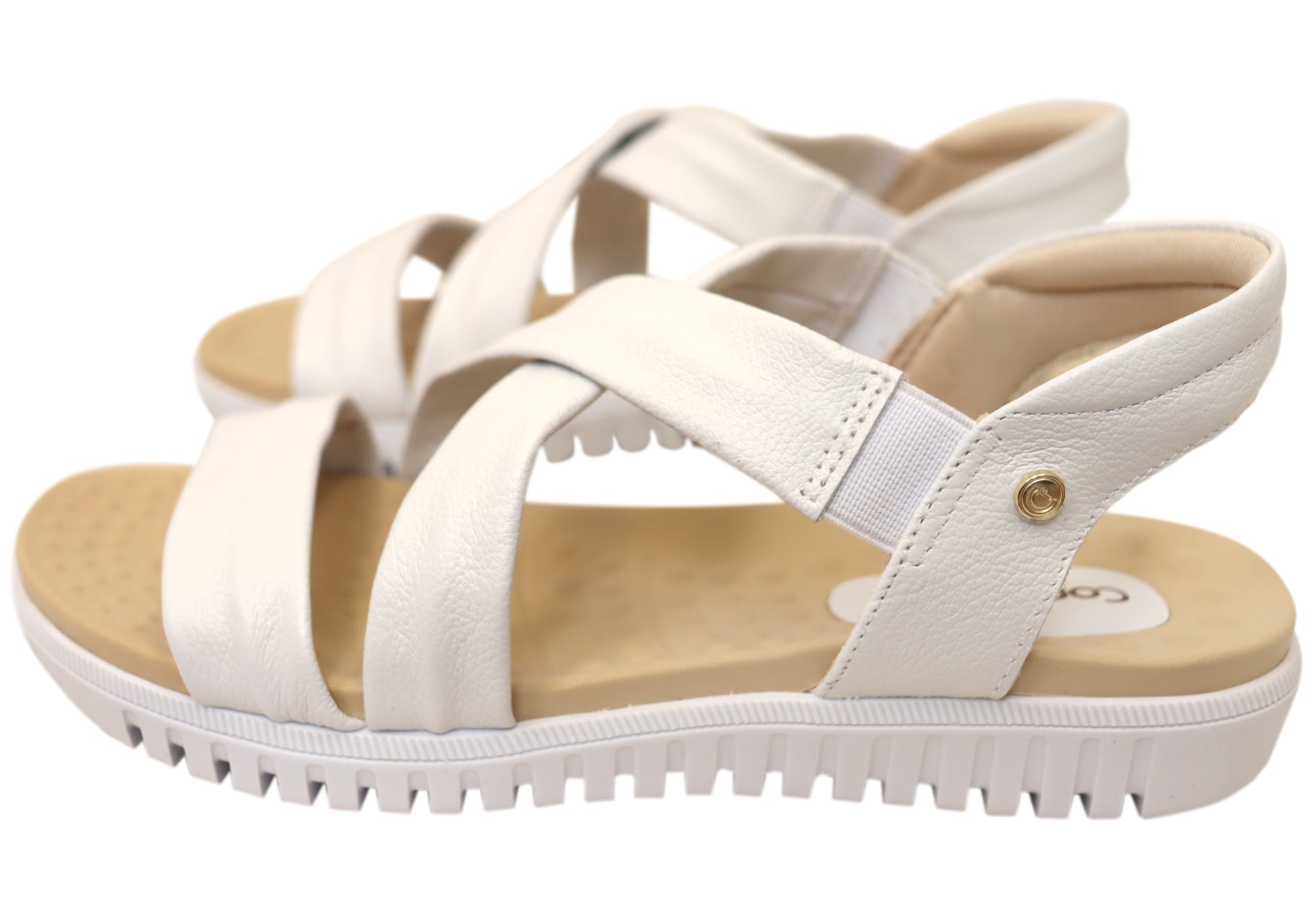 Comfortflex Posey Womens Leather Sandals With Comfortable Footbed