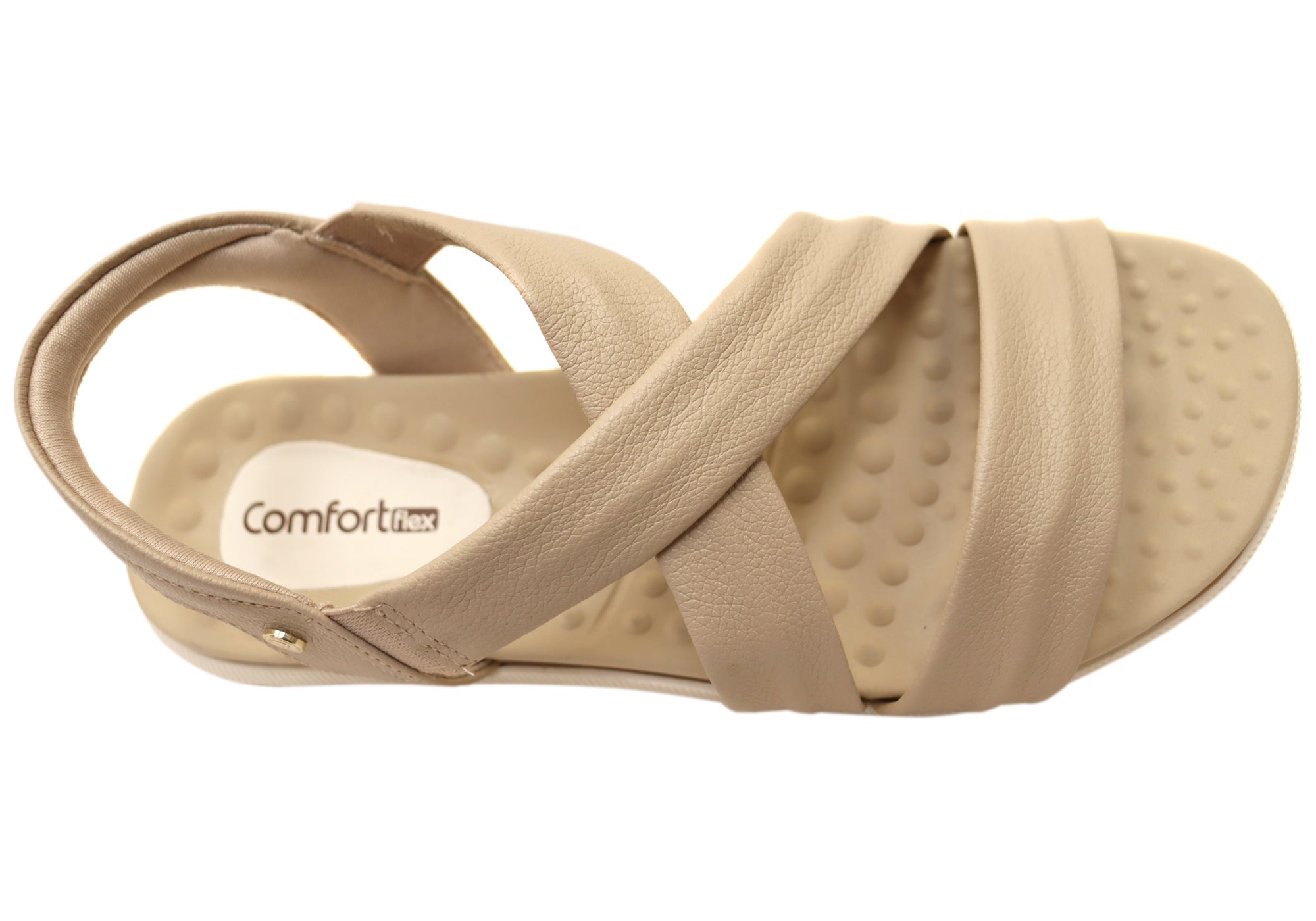 Comfortflex Posey Womens Leather Sandals With Comfortable Footbed