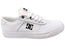 DC Shoes Mens Comfortable Teknic Leather Lace Up Shoes White Black