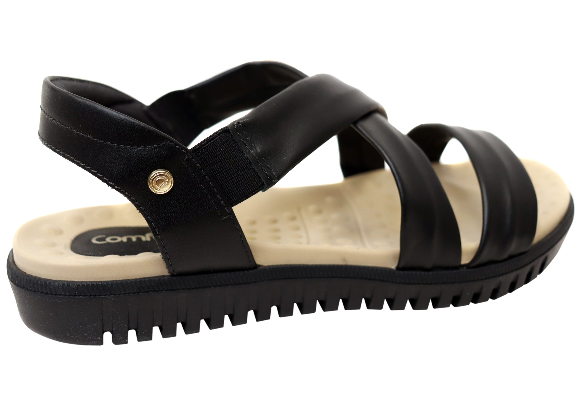 Comfortflex Posey Womens Leather Sandals With Comfortable Footbed