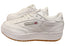 Reebok Club C Double Womens Comfortable Leather Lace Up Sneakers