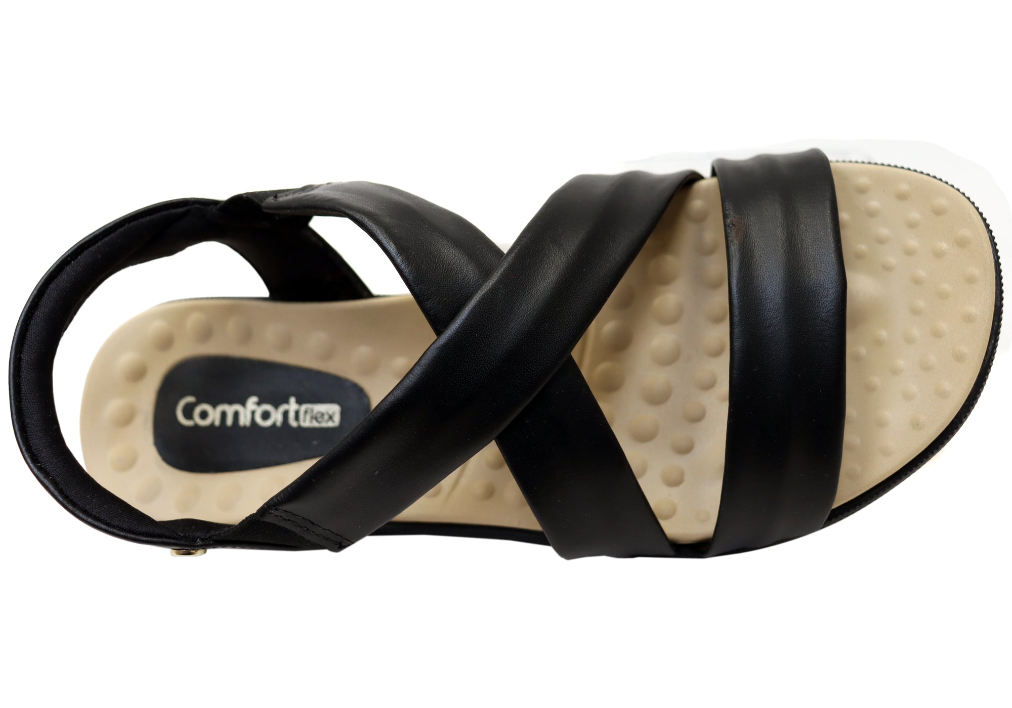 Comfortflex Posey Womens Leather Sandals With Comfortable Footbed