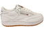 Reebok Club C Double Womens Comfortable Leather Lace Up Sneakers
