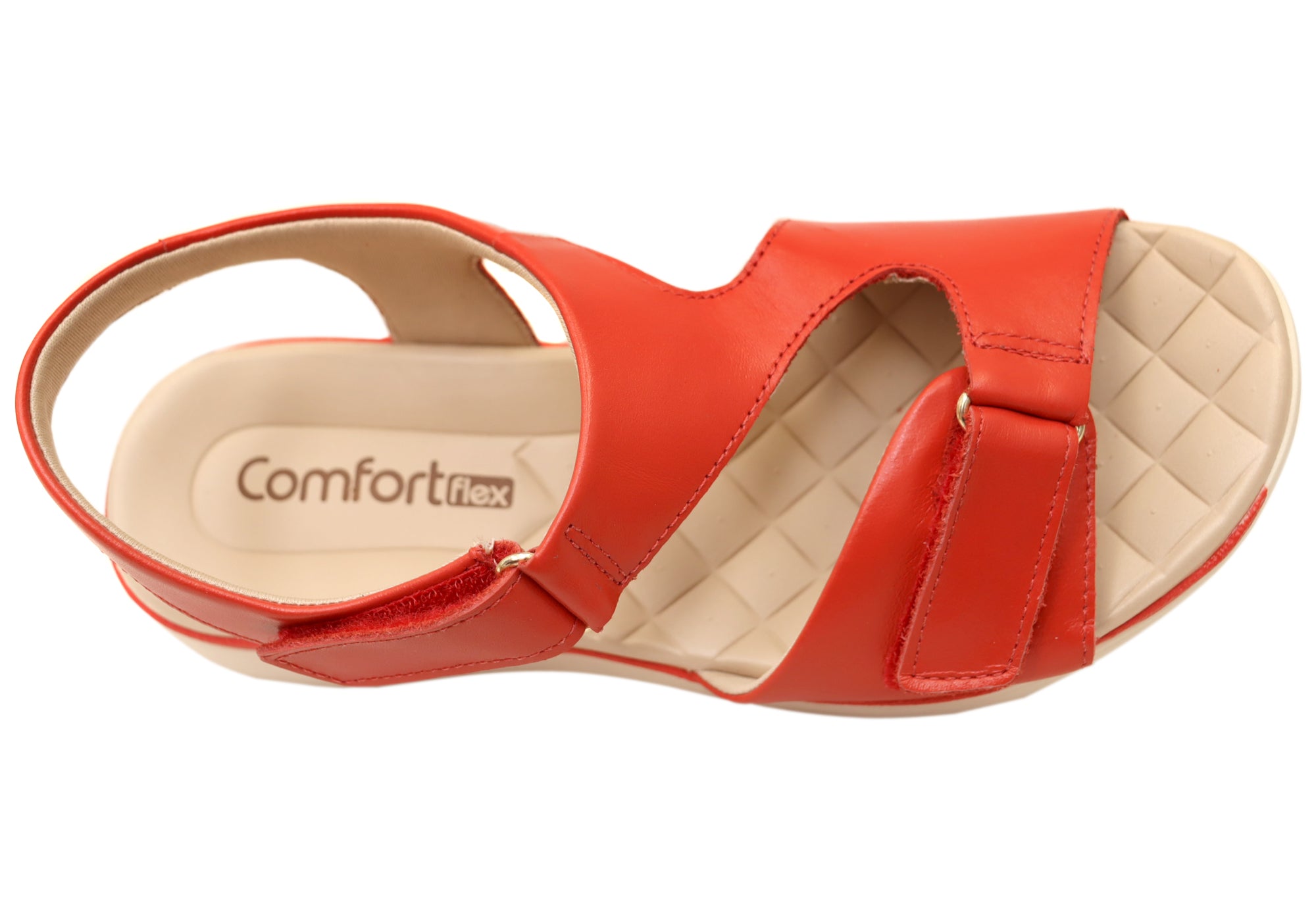 Comfortflex Darla Womens Leather Sandals With Comfortable Footbed