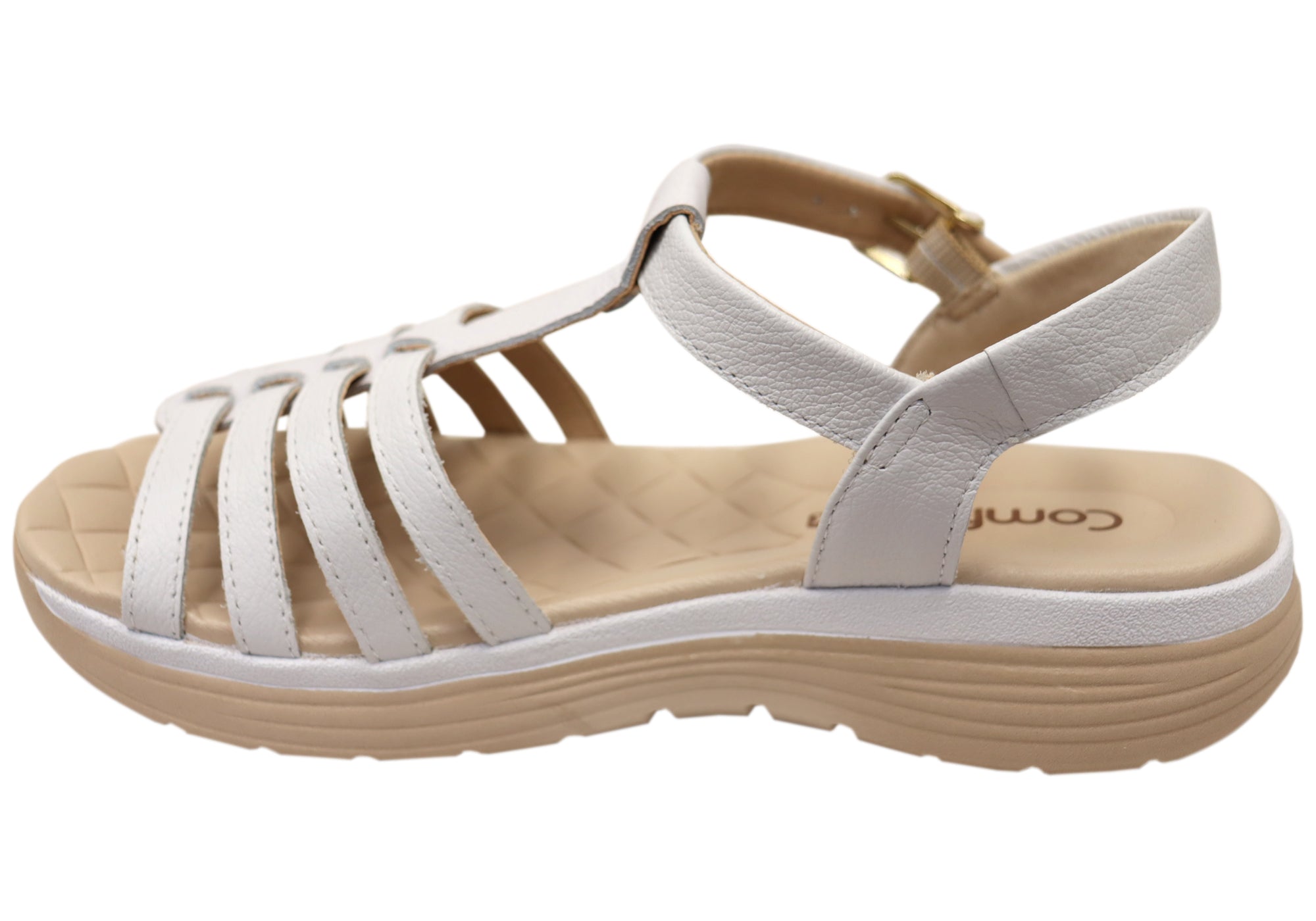 Comfortflex Winslet Womens Leather Sandals With Comfortable Footbed