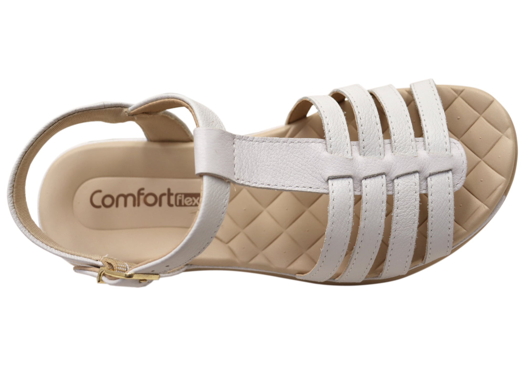 Comfortflex Winslet Womens Leather Sandals With Comfortable Footbed