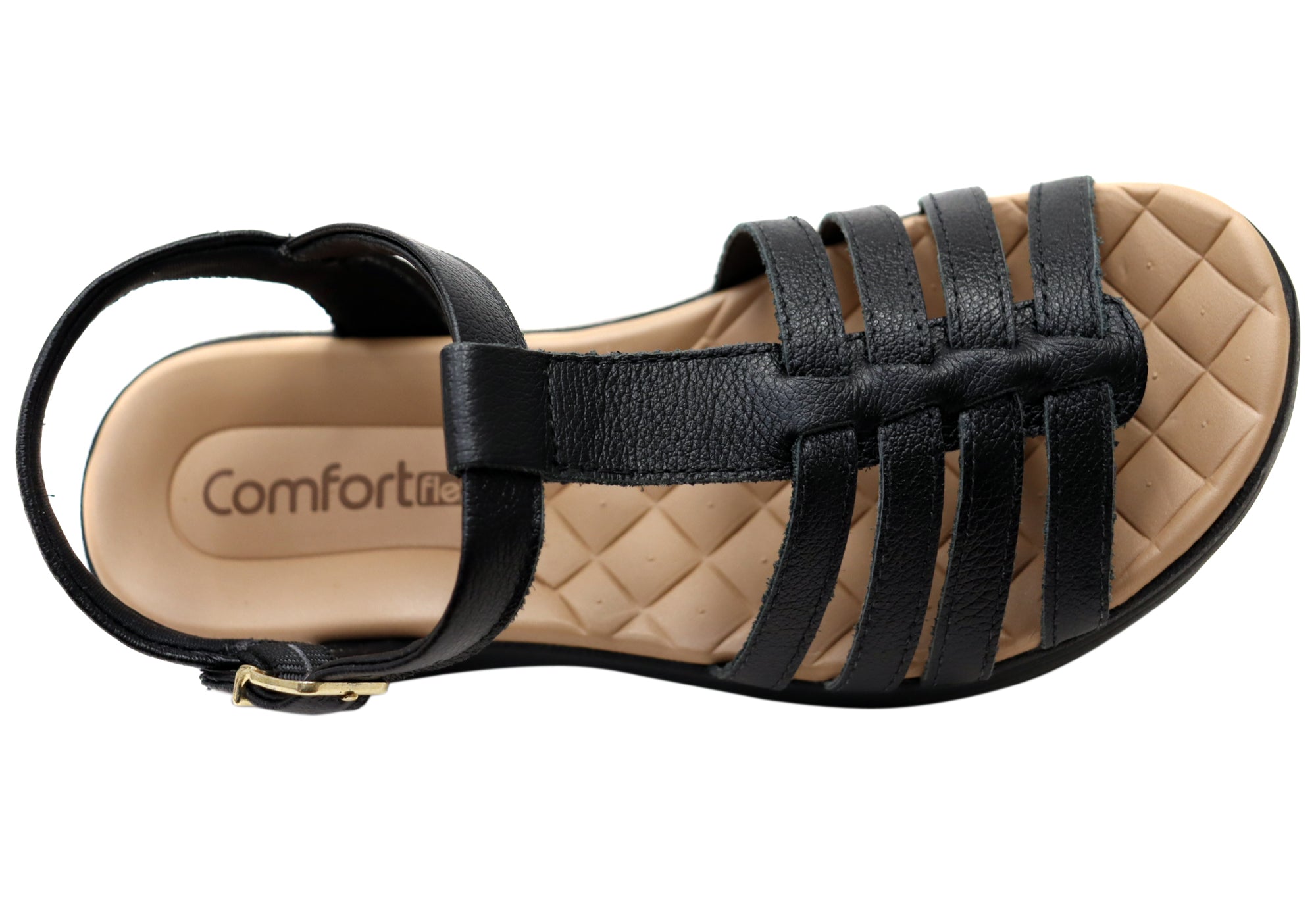 Comfortflex Winslet Womens Leather Sandals With Comfortable Footbed