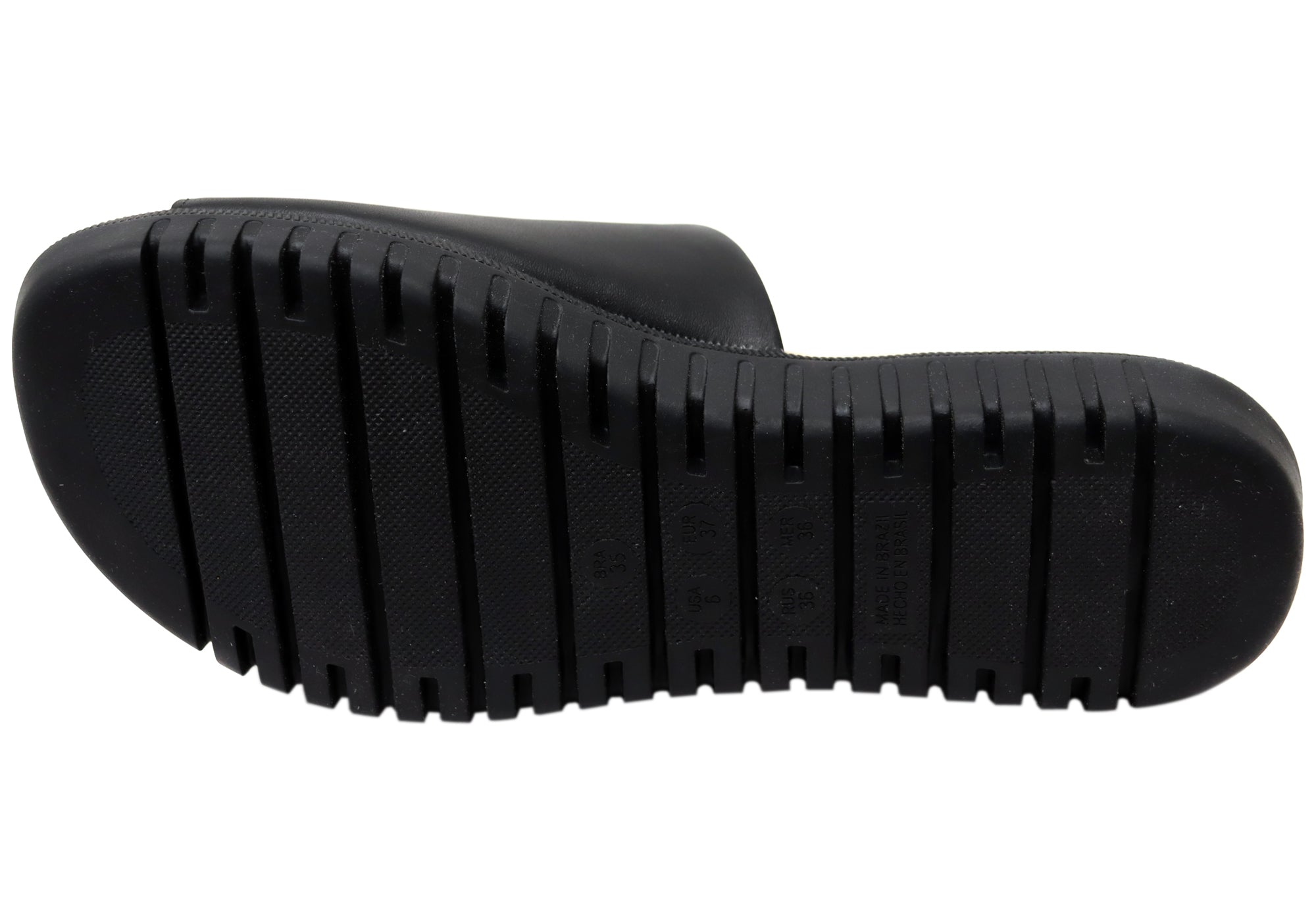 Comfortflex Daphine Womens Leather Slide Sandals With Comfort Footbed