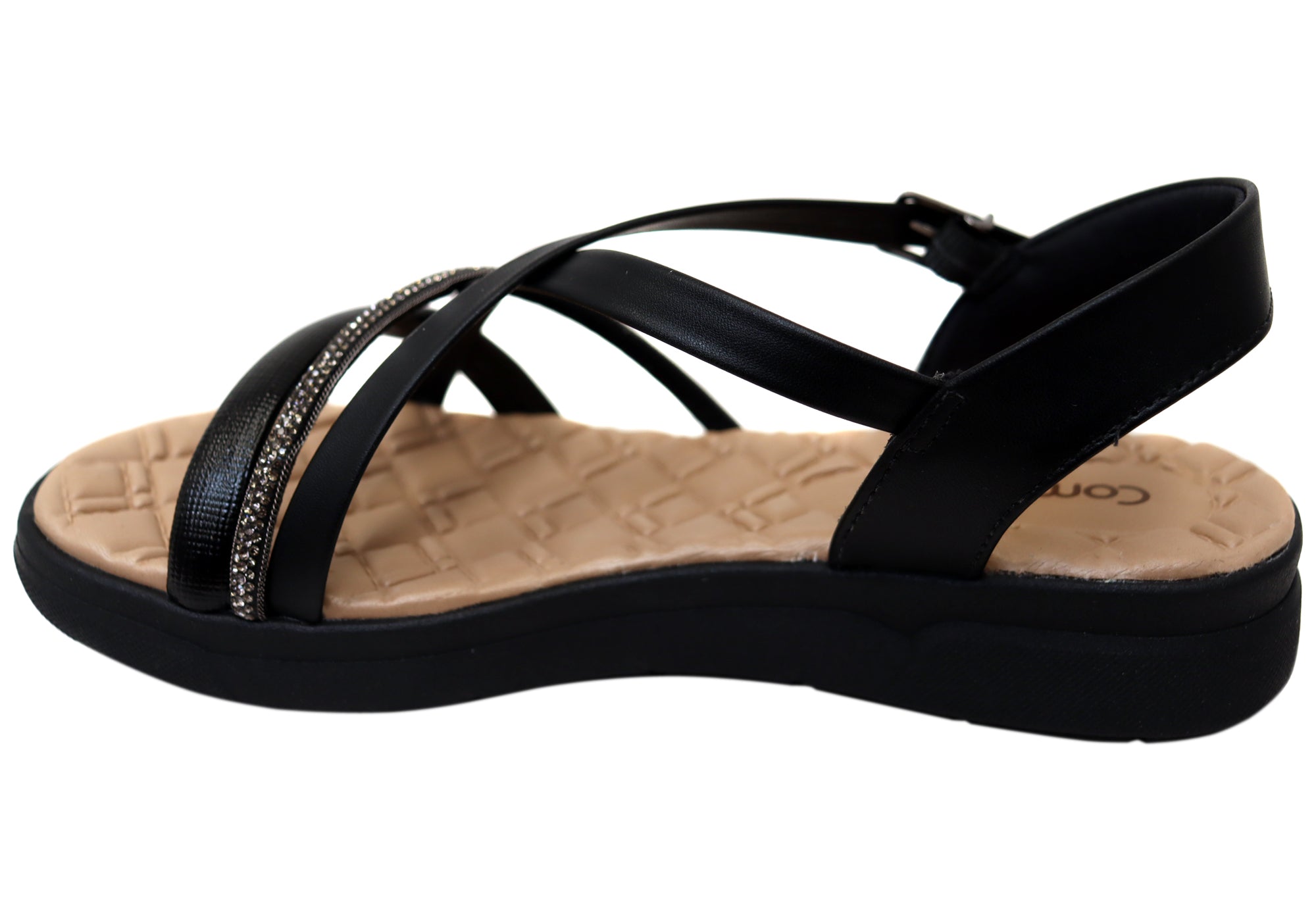 Comfortflex Beatrix Womens Strappy Sandals With Comfortable Footbed