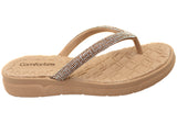 Comfortflex Calypso Womens Thongs Sandals With Comfortable Footbed