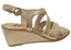 Sofft Gigi Womens Leather Wedge Sandals With Comfortable Footbed