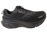 Saucony Womens Guide 18 Wide Fit Comfort Athletic Shoes Triple Black
