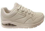 Skechers Womens Uno 2 Golden Trim Comfortable Memory Foam Shoes