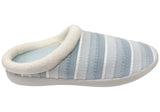 Homyped Glade Womens Supportive Open Back Slippers Blue