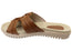 Comfortflex Kappri Womens Leather Slide Sandals With Comfort Footbed