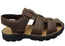 Mironneli Traveller Mens Leather Comfortable Closed Toe Sandals