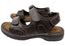 Mironneli Voyager Mens Leather Comfortable Adjustable Sandals
