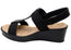 Comfortflex Senna Womens Cushioned Comfort Footbed Wedge Sandals