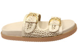 Billini Topanga Womens Comfortable Slides Sandals Cream Raffia