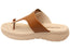 Comfortflex Clover Womens Leather Thongs Sandals With Comfort Footbed