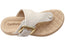 Comfortflex Clover Womens Leather Thongs Sandals With Comfort Footbed