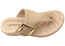 Comfortflex Clover Womens Leather Thongs Sandals With Comfort Footbed