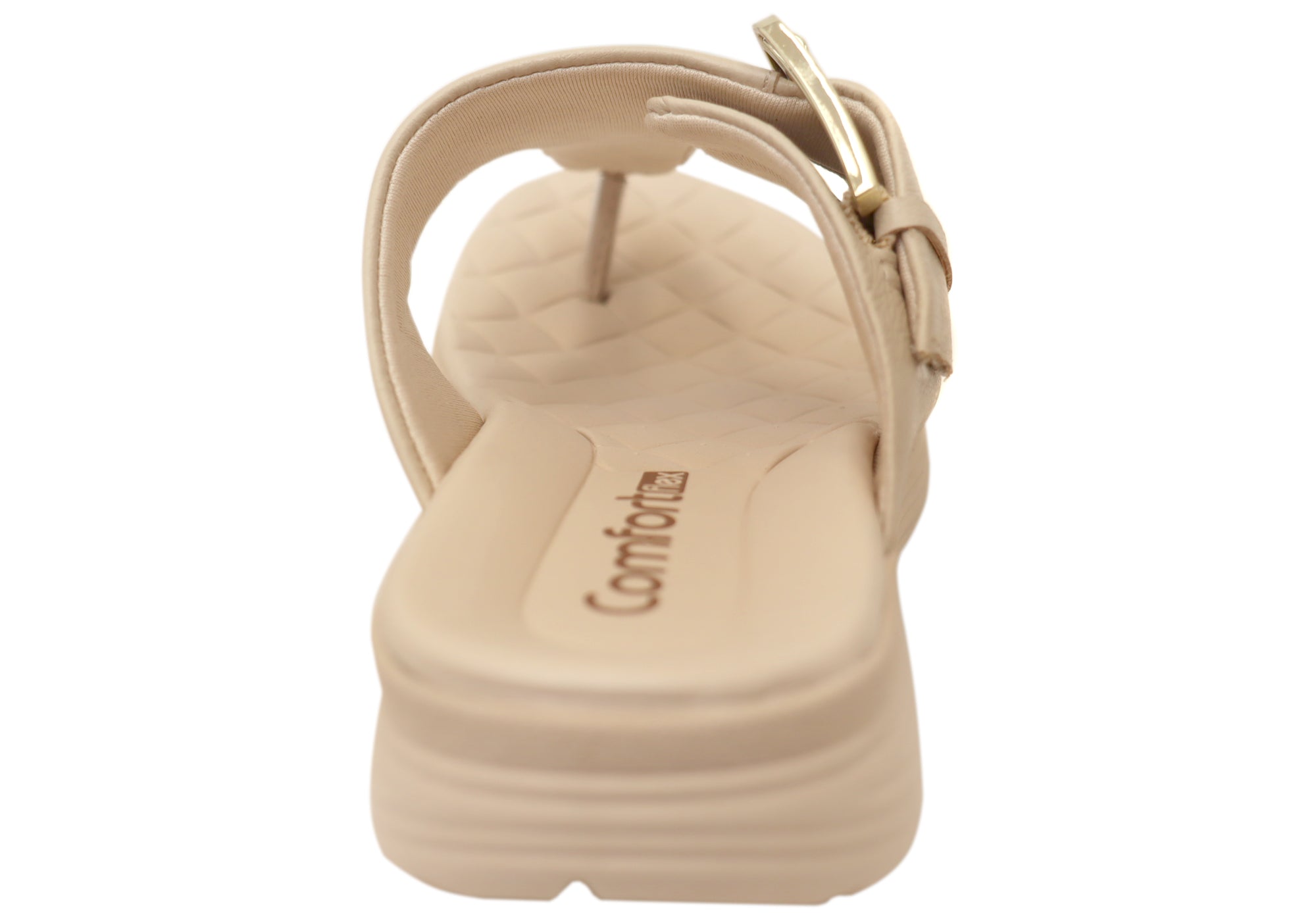 Comfortflex Clover Womens Leather Thongs Sandals With Comfort Footbed