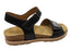 Comfortiva Gwen Womens Comfort Footbed Wide Fit Leather Sandals