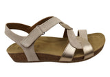 Comfortiva Garner Womens Comfort Footbed Wide Fit Leather Sandals