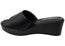Comfortflex Tina Womens Wedge Slides Sandals With Cushioned Footbed
