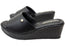Comfortflex Tina Womens Wedge Slides Sandals With Cushioned Footbed