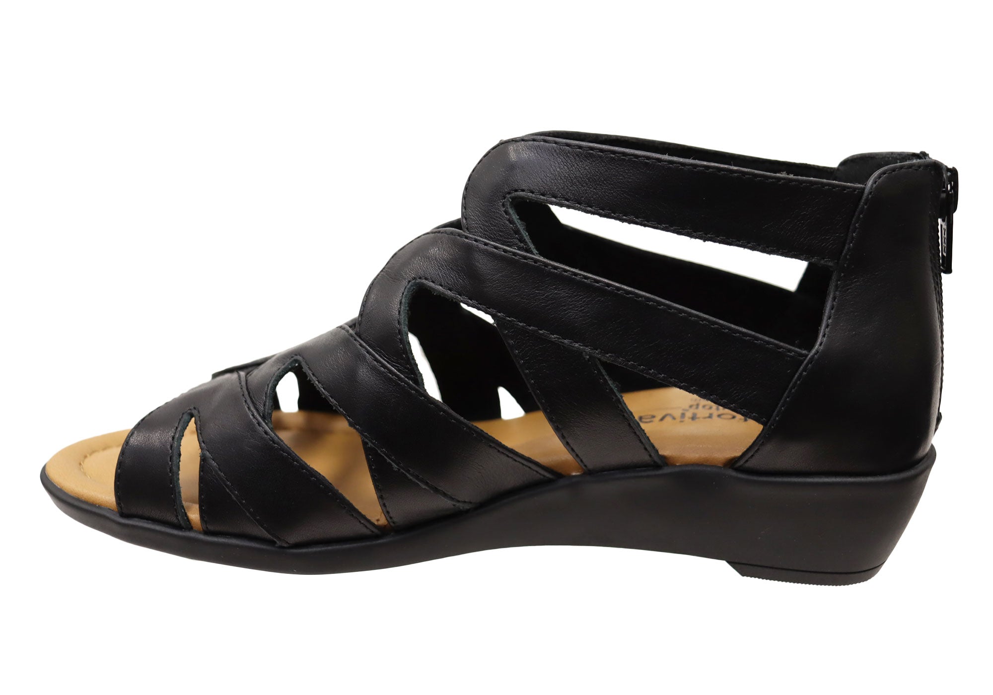 Comfortiva Eternia Womens Comfort Footbed Wide Fit Leather Sandals