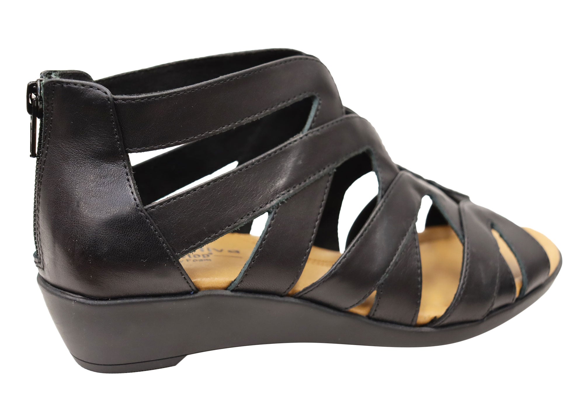 Comfortiva Eternia Womens Comfort Footbed Wide Fit Leather Sandals