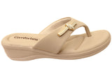 Comfortflex Olivia Womens Cushioned Comfort Footbed Thongs Sandals