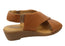Comfortiva Emilee Womens Comfort Footbed Wide Fit Leather Sandals