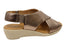 Comfortiva Emilee Womens Comfort Footbed Wide Fit Leather Sandals